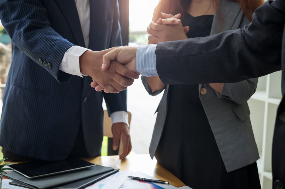 Handshake Between Business People. 